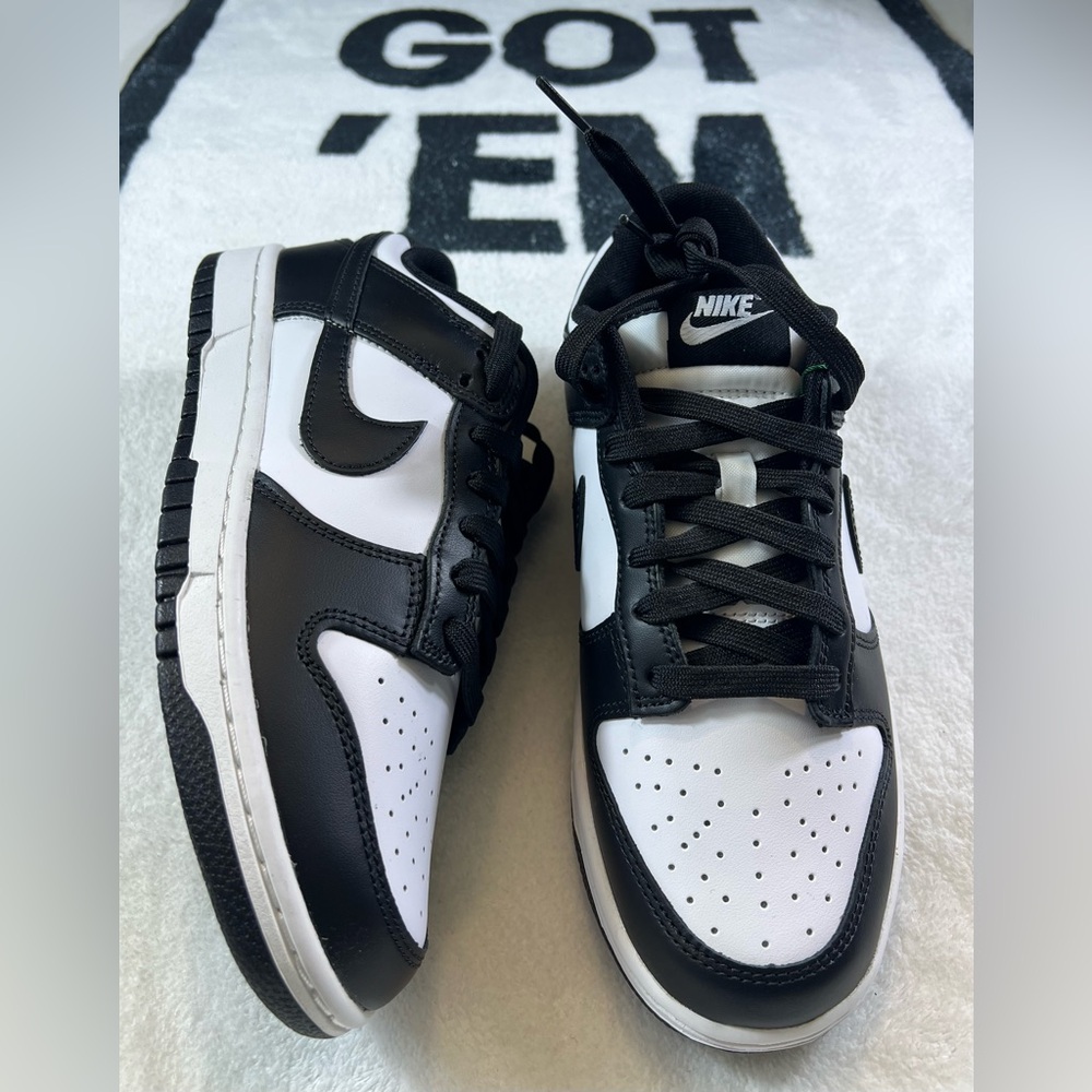 🆕 Nike Dunk Low Retro in White/White/Black Panda Men’s Size: 7 With Original Box - Picture 6 of 17